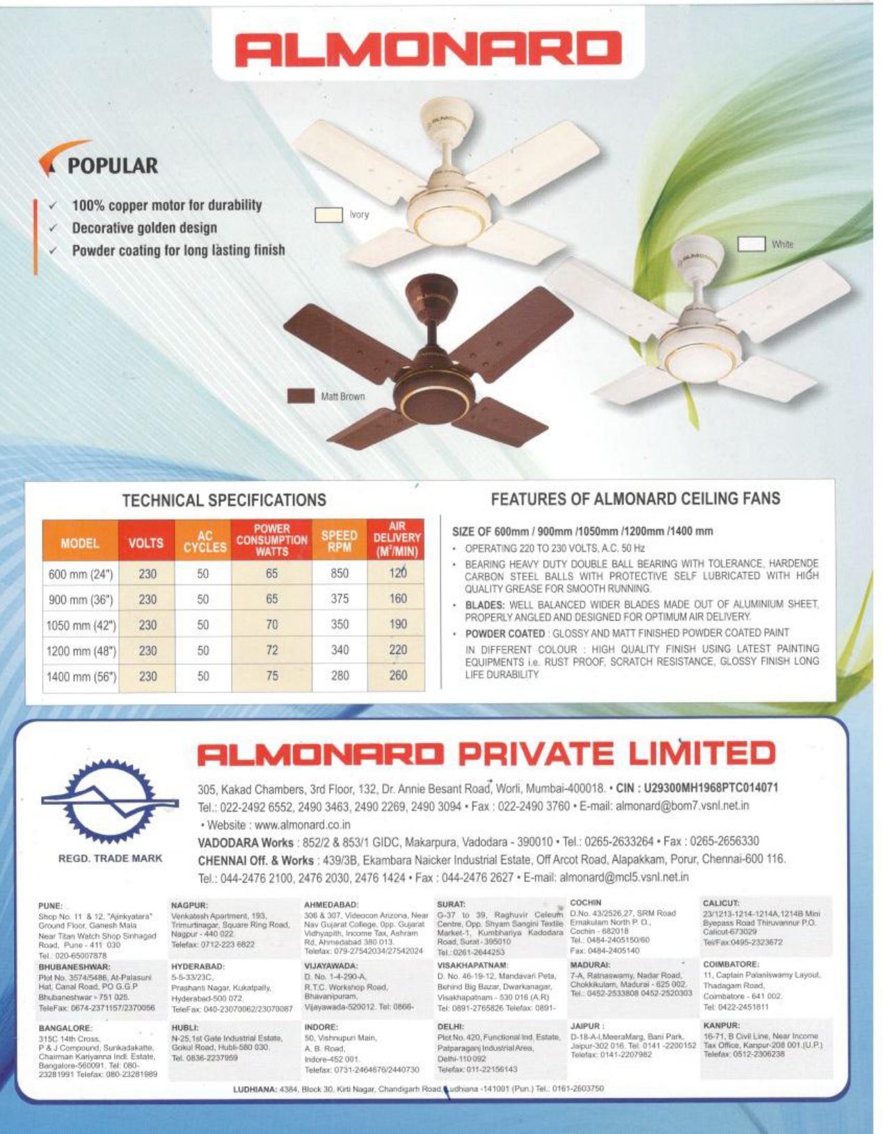 Almonard Popular Ceiling Fan
